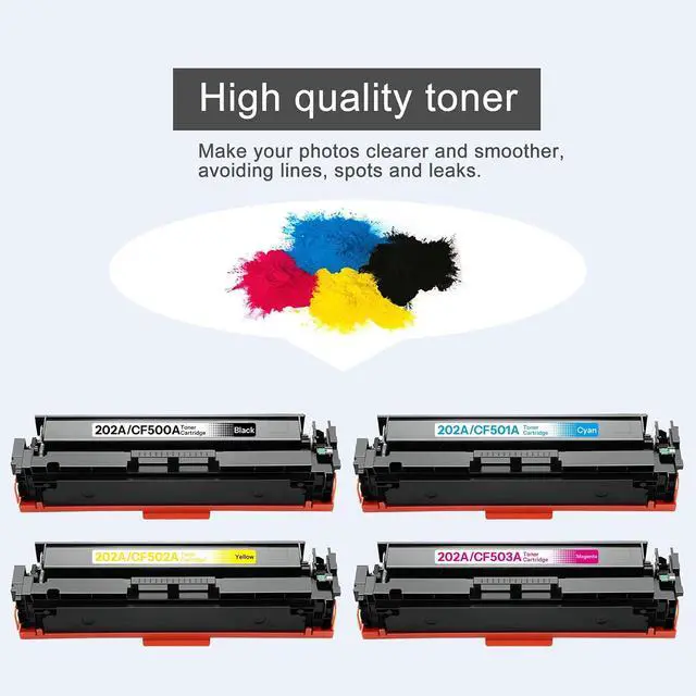 Alt view image 4 of 6 - 202A Compatible Toner Replacement for HP 202A CF500A 4 Pack