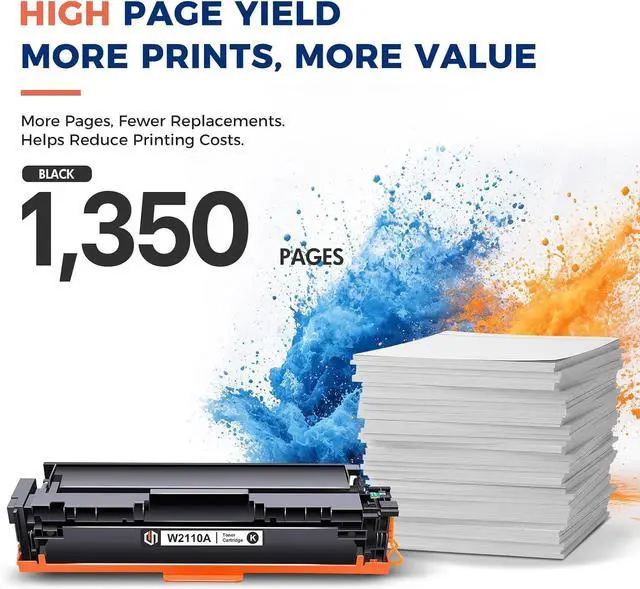 Alt view image 2 of 7 - inkalfa 206A Black Toner Cartridge 2 Pack M283cdw W2110A 206X W2110X