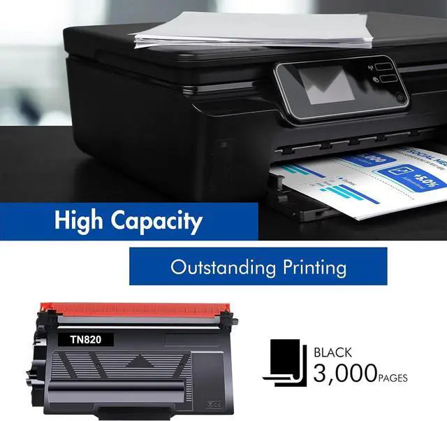 Alt view image 3 of 6 - TN820 TN850 Toner Cartridge Black Compatible for Brother HL-L6200DW Toner