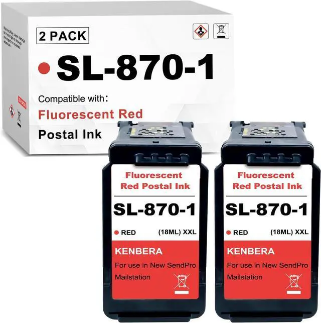 Main image of SL-870-1 XXL Postage Red Ink Cartridge Compatible for Pitney Bowes SL870-1