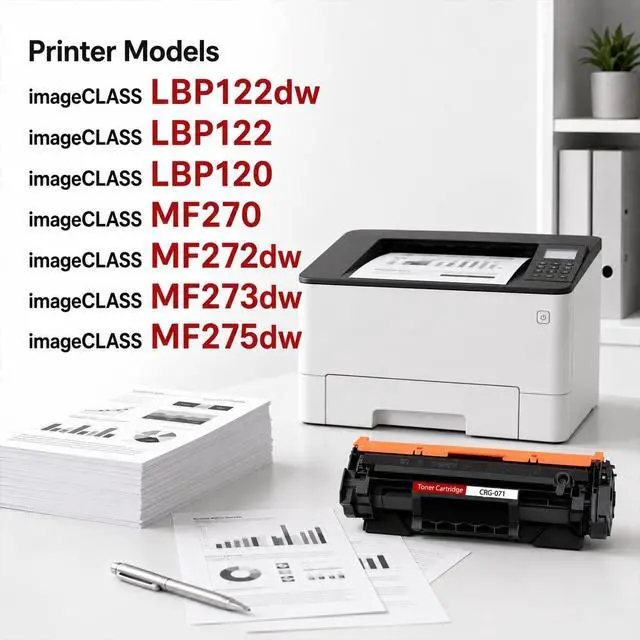 Alt view image 3 of 7 - 071 High-Yield Black Toner Cartridge 2-Pack Replacement for Canon 071 Toner Cartridge 5646C001 for imageCLASS LBP122dw, LBP122, LBP120, MF270, Mf272dw, Mf273dw, Mf275dw Series Printer