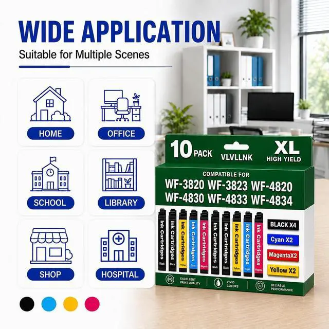Alt view image 7 of 7 - Remanufactured Replacement for Epson 822XL 822 Ink Cartridges