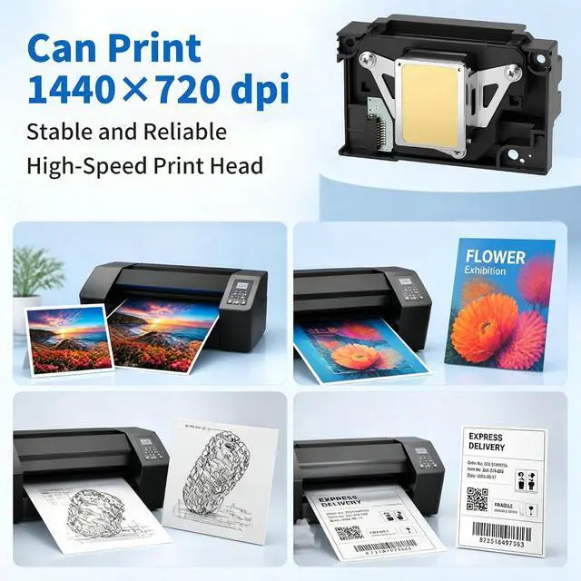 Alt view image 7 of 7 - Upgrade L1800 DTF Printhead,Includes A 9 Pin Printer Cable, Replacement for L1800 DTF Printer, L1800 L1800D R1390 R1400 R1430 R1500W R260 R270 R330 DTF Printer
