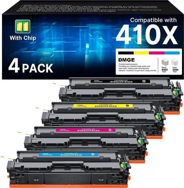 Main image of 410X Toner Cartridges 4 Pack Compatble for HP 410X M477fnw M477fdw M477fdn