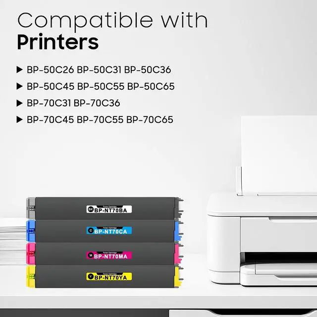Alt view image 2 of 6 - BP-NT70 Toner Cartridge BP-NT70BA BP-NT70CA BP-NT70MA BP-NT70YA Ink 4-Pack