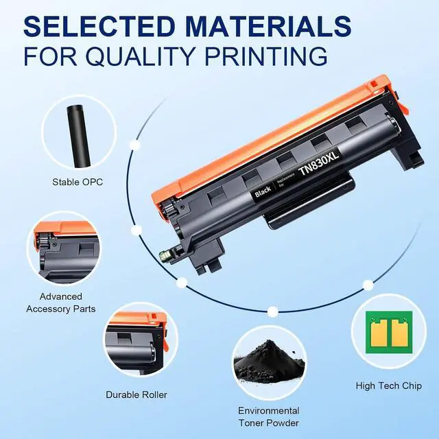 Alt view image 4 of 7 - TN 830XL TN830 TN830XL Toner for Brother Printer HL-L2460DW DCP-L2640DW