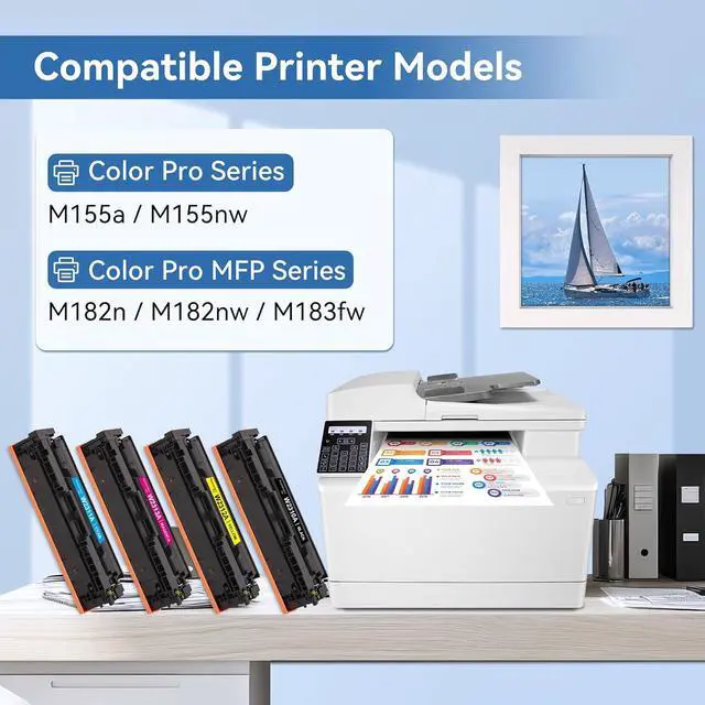 Alt view image 2 of 7 - MYTONER 215A Toner Cartridges 4 Pack High Yield Replacement for HP 215A