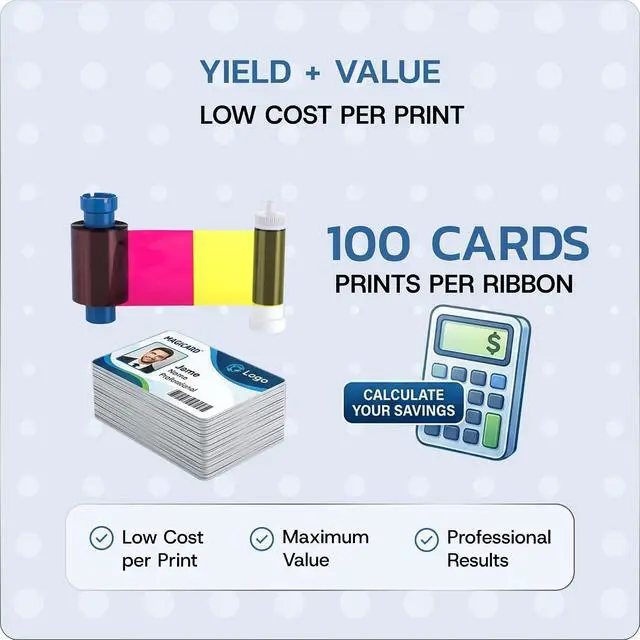 Alt view image 4 of 7 - Bodno 2 x Magicard Pronto 100 Printer MD100YMCKO Color Ribbon - YMCKO - 100 Prints Software Demo Card