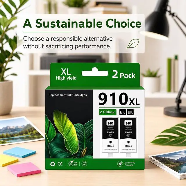 Alt view image 3 of 7 - 910XL Ink Cartridges Combo Pack, 2Black, 2 Pack