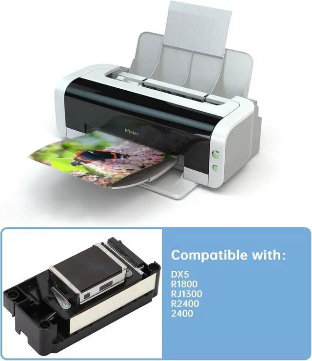 Alt view image 5 of 7 - Printhead, Print Head Replacement, Lightweight and Compact Print Head for DX5 R1800 RJ1300 R2400 2400, Print Head Replacement Parts