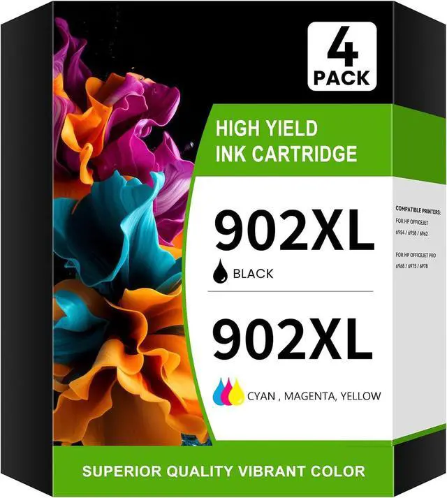 Main image of 902XL 902 Ink Cartridges Combo Pack for HP Printers HP 902 XL Ink
