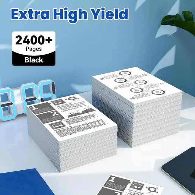 Alt view image 4 of 7 - 134X Black Toner Cartridge 2 Pack Replacement for HP 134X 134A W1340X Toner