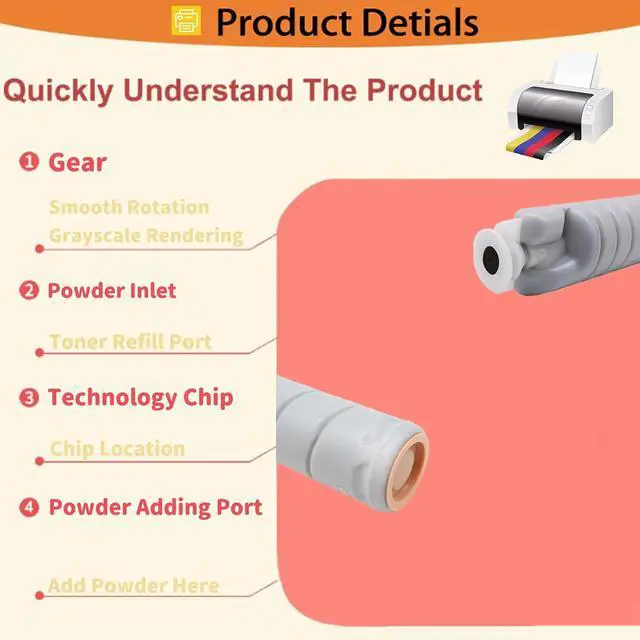 Alt view image 4 of 7 - 5945 5955 006R01683 Toner Cartridges Compatible Replacement for Xerox AltaLink B8045 8065 8075 8090 WorkCentre 5945 5955 Printers, High Yield 20,000 Pages 1Pack