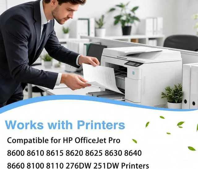 Alt view image 2 of 7 - 950XL 951XL Ink Cartridges for HP 950 951 Ink Cartridges Combo Pack Compatible for OfficeJet Pro 8600 8610 8615 8620 8625 8630 8640 8660 8100 8110 Printers Black Cyan Magenta Yellow(4 Pack)