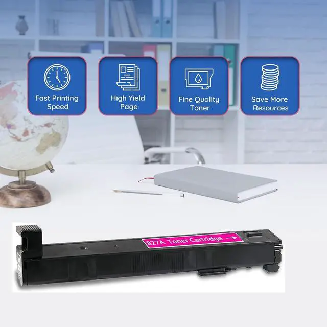 Alt view image 6 of 7 - 827A Magenta Toner Cartridge with Chip (2-Pack)
