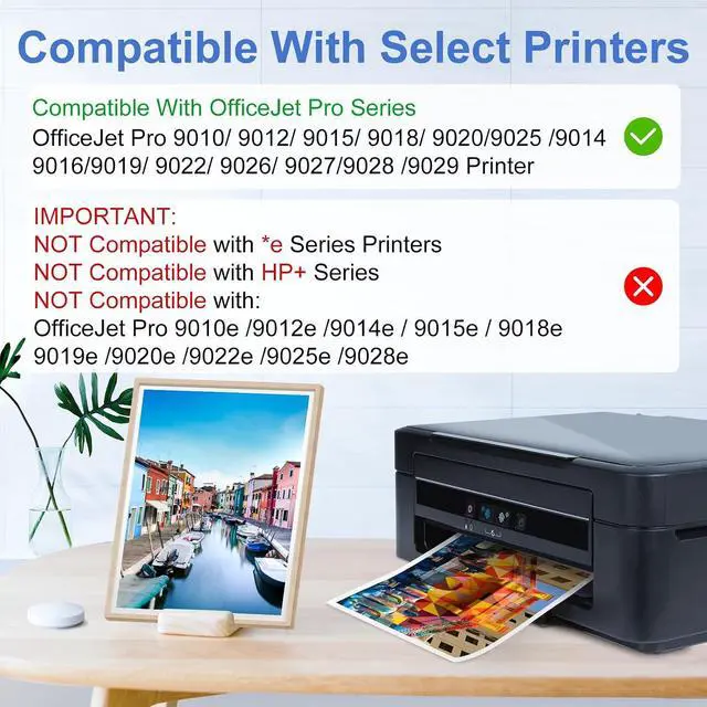 Alt view image 3 of 7 - 962XL Ink Cartridges Combo Pack Replacement for HP 962 Ink Cartridges HP962XL HP962 High-Yield