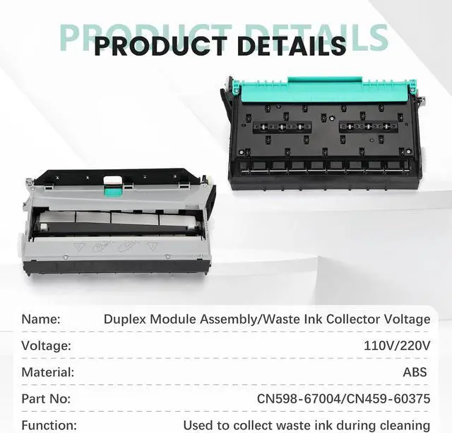 Alt view image 3 of 7 - CN459-60375 CN598-67004 Duplex Module for Printer Compatible with hp OfficeJet Pro X451 X452 X476 X477 X551 X552 X576 X577 X585 X586 X556 X555, Waste Ink Collector replacement for hp973 974 printer
