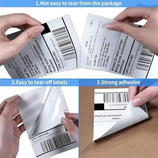 Alt view image 3 of 5 - Rongta Bluetooth Shipping Label Printer for Shipping Packages, with 100Pcs 4x6 inch Thermal Labels
