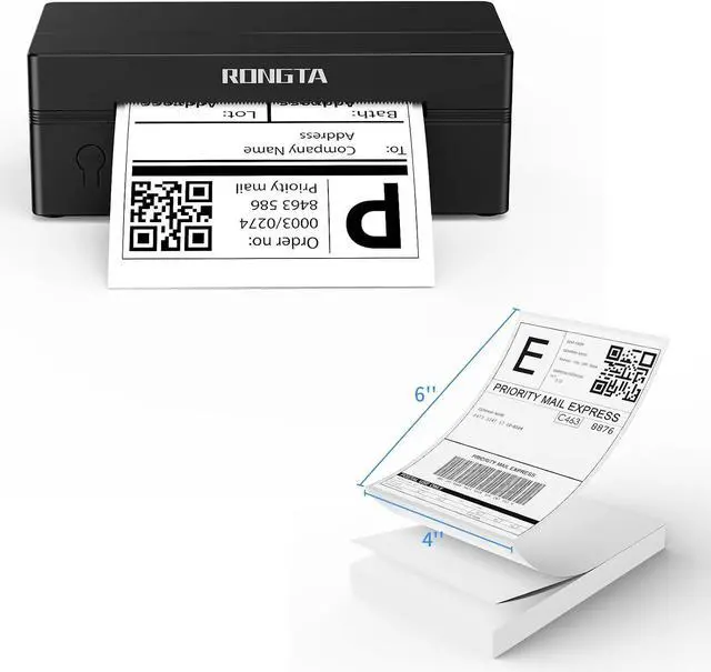 Main image of Rongta Bluetooth Shipping Label Printer for Shipping Packages, with 100Pcs 4x6 inch Thermal Labels