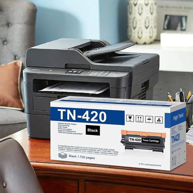 Alt view image 6 of 7 - TN420 TN 420 Black Toner 2 Pack Replacement for Brother TN420 Toner