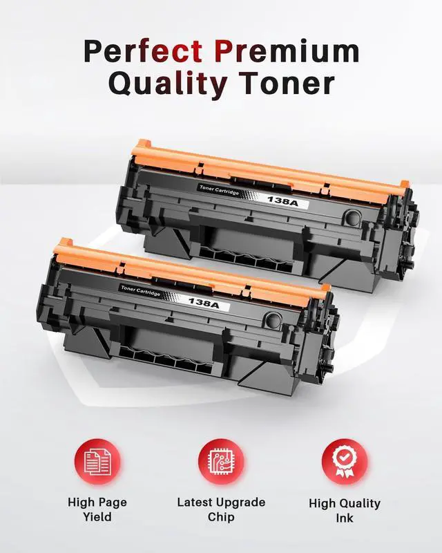 Alt view image 4 of 6 - 138A Toner Cartridge Replacement for HP 138A W1380A 138X W1380X Toner