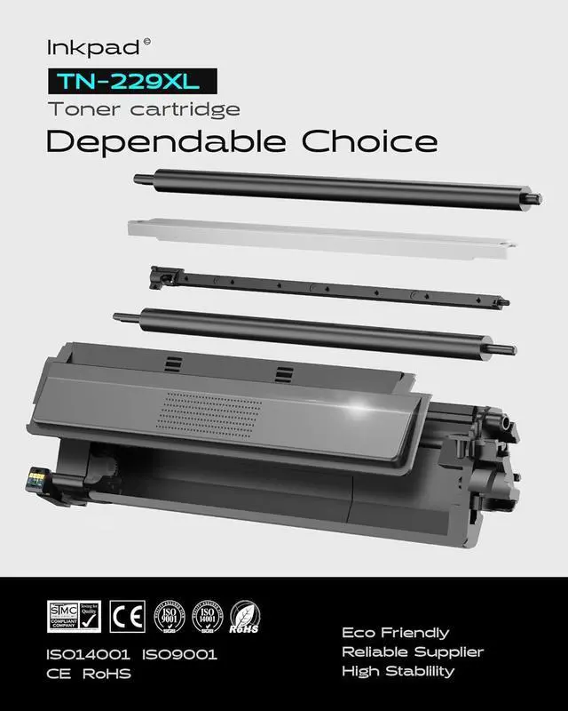 Alt view image 6 of 7 - iNKPAD TN229XL Toner Cartridges 5 Pack Replacement for Brother MFC-L3780CDW