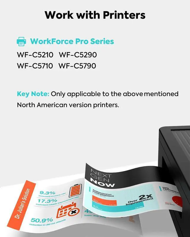 Alt view image 2 of 5 - TESEN Remanufactured Ink Cartridge for WF-C5210 WF-C5290 WF-C5710