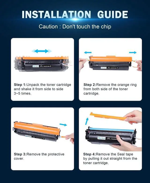 Alt view image 4 of 7 - 134A Black Toner Cartridge Replacement for HP 134A 134X W1340A W1340X
