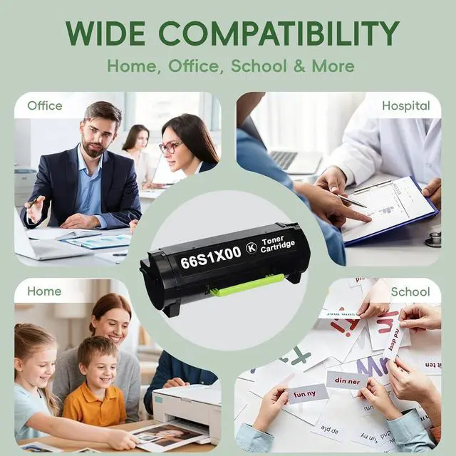 Alt view image 6 of 6 - 66S1X00 Extra High Yield Toner Cartridge Use for MS631 MS632 MX632 Printers 1 Black