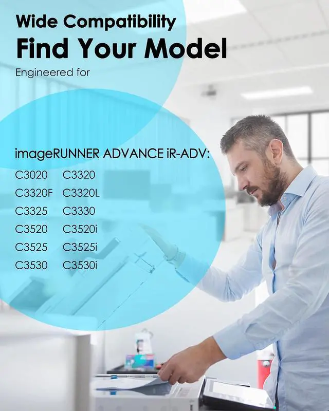 Alt view image 3 of 7 - GPR-53 GPR53 High Capacity Toner Cartridge Replacement for Canon imageRUNNER Advance iR-ADV C3020 C3320 C3320F C3320L C3325 C3330 C3520 C3520i C3525 C3525i C3530 C3530i Printer (4-Pack)