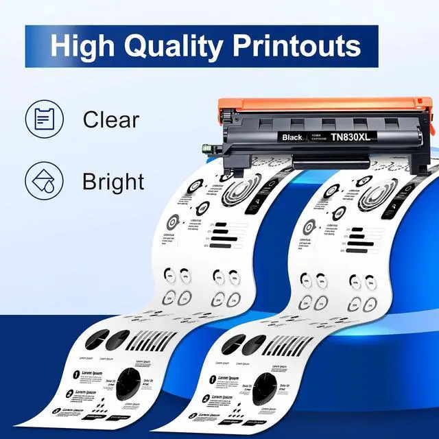 Alt view image 4 of 7 - TN830 TN830XL TN830/XL/V Toner for Brother Printer DCP-L2640DW HL-L2460DW
