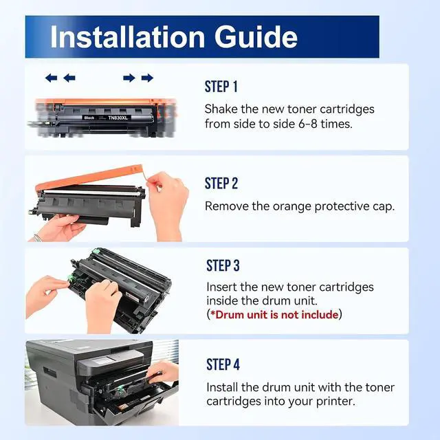 Alt view image 6 of 7 - TN830 TN830XL TN830/XL/V Toner for Brother Printer DCP-L2640DW HL-L2460DW