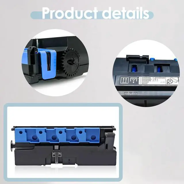 Alt view image 4 of 7 - 54G0W00 Waste Toner Bottle Compatible for C9235 CS921 CS923 CX920de CX922 CX924 MS911 MX910 MX912 XC9225 XC9235 XC9245 XC9255 XC9265 XM9145 XM9155 XM9165 Printers Black x 2