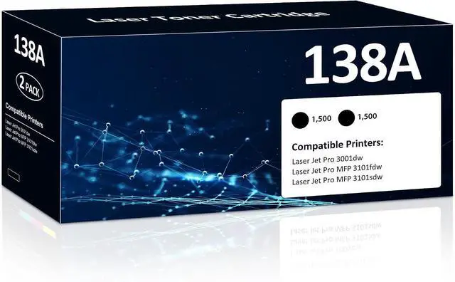 Main image of 138A Black LaserJet Toner Cartridge Replacement for HP 138A W1380A Toner