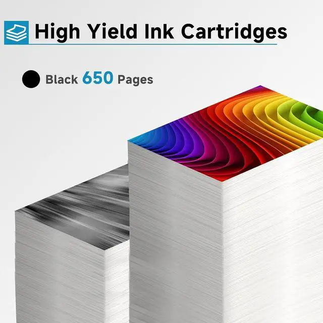 Alt view image 3 of 6 - 64XL Ink Cartridges 2 Black Combo Pack Replacement for HP Ink 64 xl Fit for HP64XL HP64 7855 7830 7155 7858 7120 7130 Envy 7955e 6230 7158 6255 6252 6232 7164 7832 7858 7864 7822 Tango X Printers