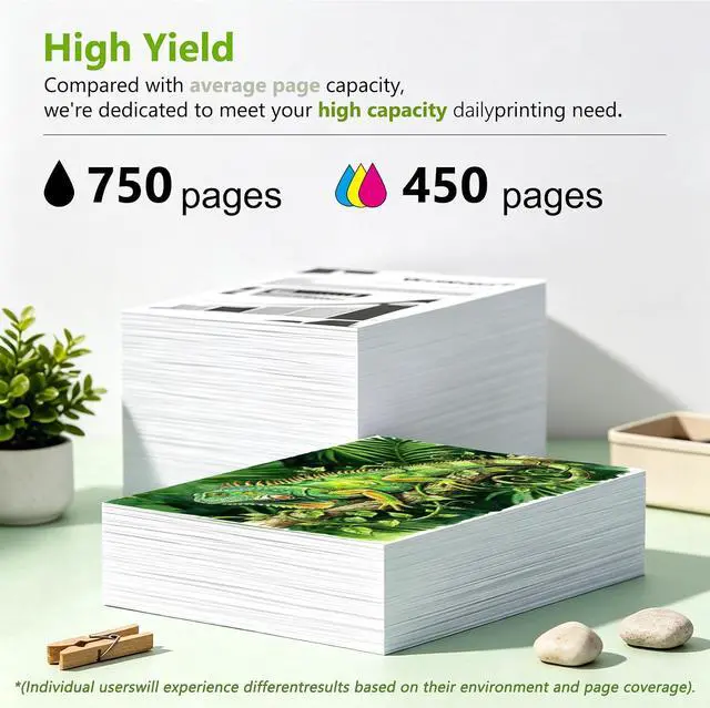 Alt view image 3 of 7 - 62 62XL Ink Cartridge Combo Pack for Envy 7640 7645 5660 5540 5542