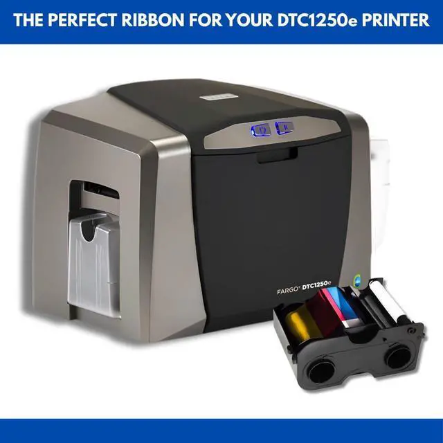 Alt view image 2 of 7 - 045030 EZ YMCKO Ribbon Cartridge for DTC1250e - 300 Images + 30-Day CloudBadging Trial