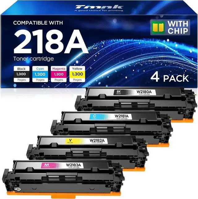 Main image of 218A W2180A Toner Cartridges 4 Pack for Color LaserJet Pro