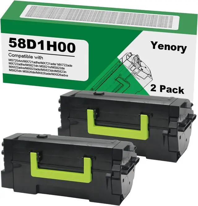 Main image of 58D1H00 Black High Yield Toner Cartridge Replacement for Lexmark 58D1H00 58D1U00 58D1000 58D1X00 Toner Cartridge for MS725 MS821 MS822 MS823 MS824 MS825 MS826 MX721 MX722 MX725 MX822 MX824 Printer