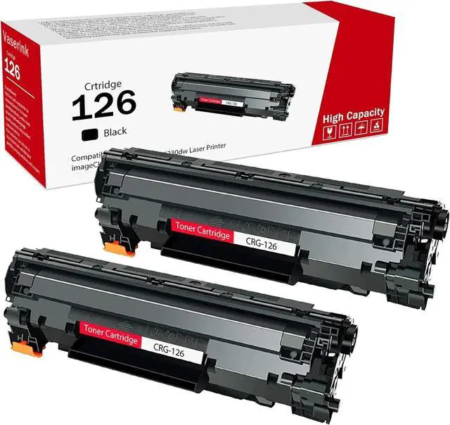 Main image of High-Yield 126 Black Toner Cartridge (2-Pack) - Vsenk Compatible CRG126 Toner Replacement for 126 Toner for ImageClass LBP6200d LBP6230dw LBP6230dn LBP6200 LBP6230 Printer, 3483B001