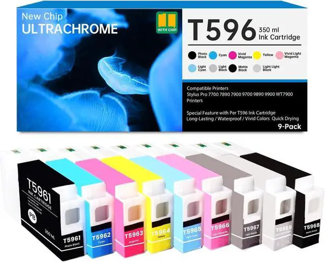 Main image of T596 Ink Cartridge 350ml with New Chip Remanufactured UltraChrome T596 Ink