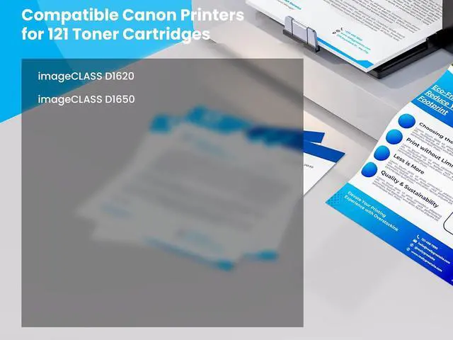 Alt view image 2 of 5 - 121 Black Toner Cartridge Compatible for Canon 121 Works with imageCLASS D1620, D1650 Printer (8 Black)
