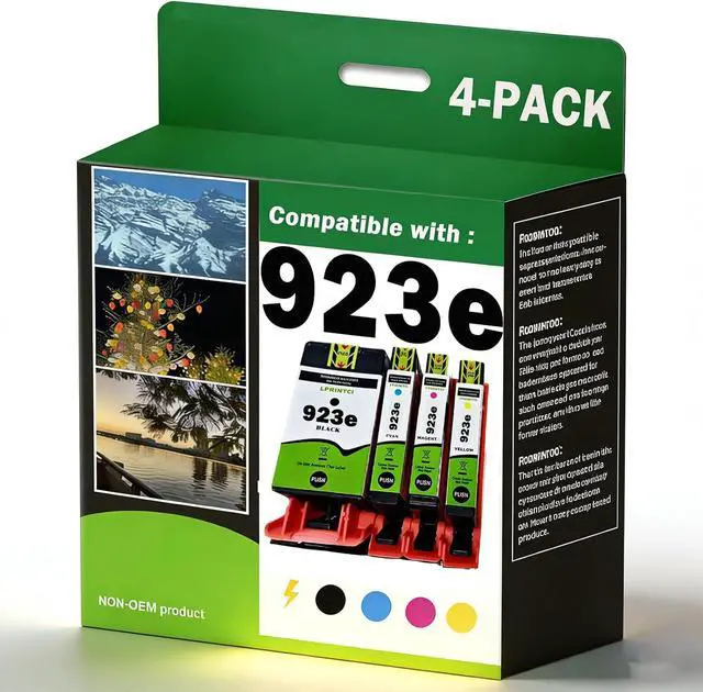 Main image of 923XL 923e 923 Ink Cartridges Combo Pack High Yield Replacement for OfficeJet Pro Series 8130e 8135e 8138e 8139e 8125e 8122e 8120 8124e Printers 4 Pack (Black Cyan Magenta Yellow)