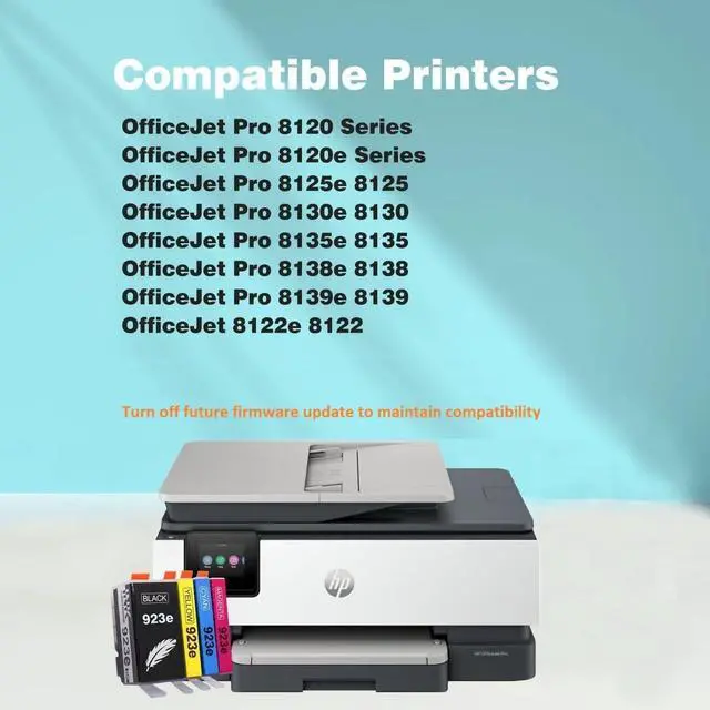 Alt view image 2 of 6 - 923XL 923e Black Replacement for HP 923 Black Ink Cartridgs for HP Printers OfficeJet Pro 8130e 8135e 8138e 8139e for Office Jet Pro 8125e 8128e 8120 Series Printer Ink Cartridges (2 Pack)