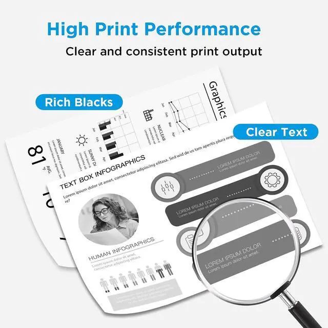 Alt view image 5 of 7 - 138A 138X Black Toner Cartridge Replacement for HP W138A