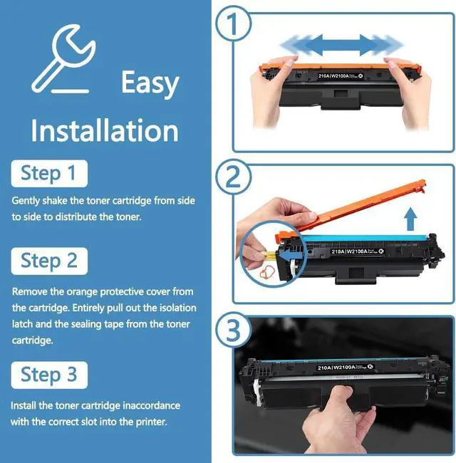 Alt view image 4 of 6 - 210X Toner Cartridges 4 Pack Set Replacement for HP210X 210A High Yield