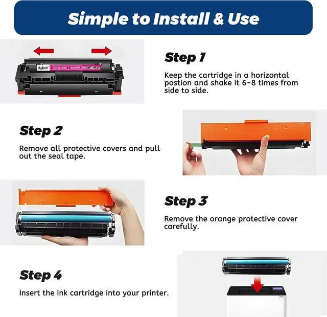 Alt view image 7 of 7 - 055 Toner Cartridge Set for Canon 055H for MF743Cdw MF741Cdw with Chip