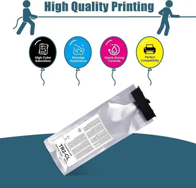 Alt view image 2 of 7 - Compatible TR2 Cleaning Liquid Pouch Replacement for Roland TrueVIS TR2 Printers SG-300 SG-540 SG2-300 SG2-540 SG2-640 SG3-300 SG3-540 VG-540 VG-640 VG2-540/640 VG3-540 VG3-640 (TR2-CL 500mL)