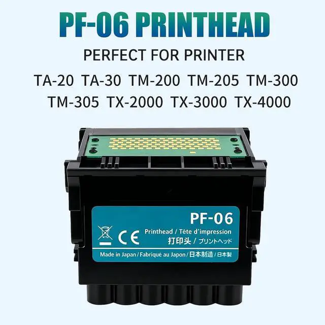 Alt view image 3 of 7 - PF-06 Printhead with Chip, Replacement Print Head Compatible with Canon TA-20, TA-30, TA-5200, TA-5300, TM-200, TM-205, TM-300, TM-305, TM-5205, TM-5305, TX-2000, TX-3000, TX-4000, TX-5200 (PF 06)