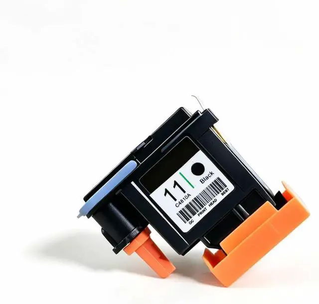 Alt view image 5 of 5 - 11 Ink Printhead Set Replaceable Printhead (with Chip) Compatible with HP11 Designiet 500 800 BusinessInkiet1200 C4810A C4811A C4812AC4813A Printer Replacement Part (4PK-BCMY)